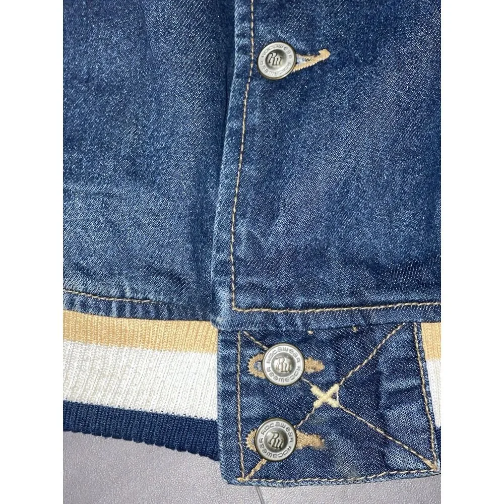 Vintage Rocawear Men's Full Zip‎ Double Pocket Dark Wash Denim Jacket XL -200
